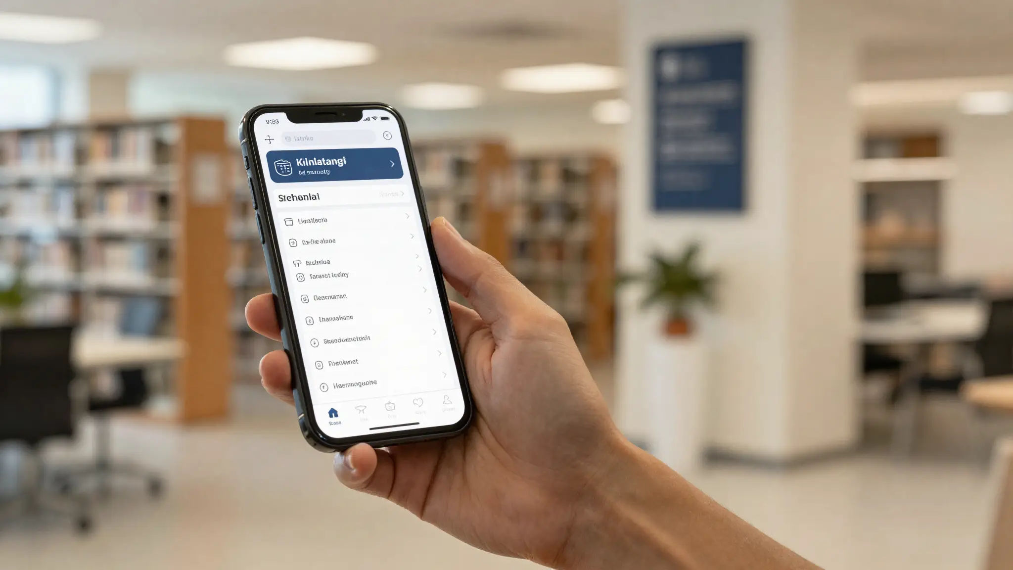 الدليل الرقمي معروضًا على شاشة هاتف ذكي لتنظيم المعلومات والبحث عن الأنشطة والخدمات